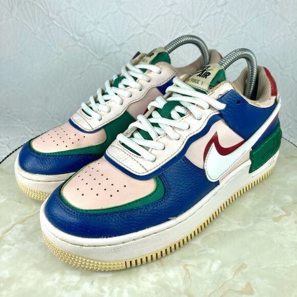 Nike Air Force 1 Sneakers Womens 7.5 Shadow Mystic Navy Athletic Streetwear Shoe - Picture 6 of 13